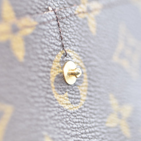 LOUIS VUITTON ポシェット ポルトモネ クレディ モノグラム 二つ折り長財布 PVC レザー 茶