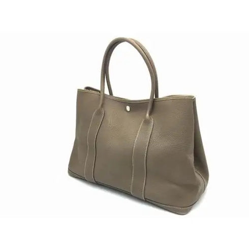 HERMES エルメス ガーデンパーティ36/PM エトゥープ ネゴンダ シルバー金具